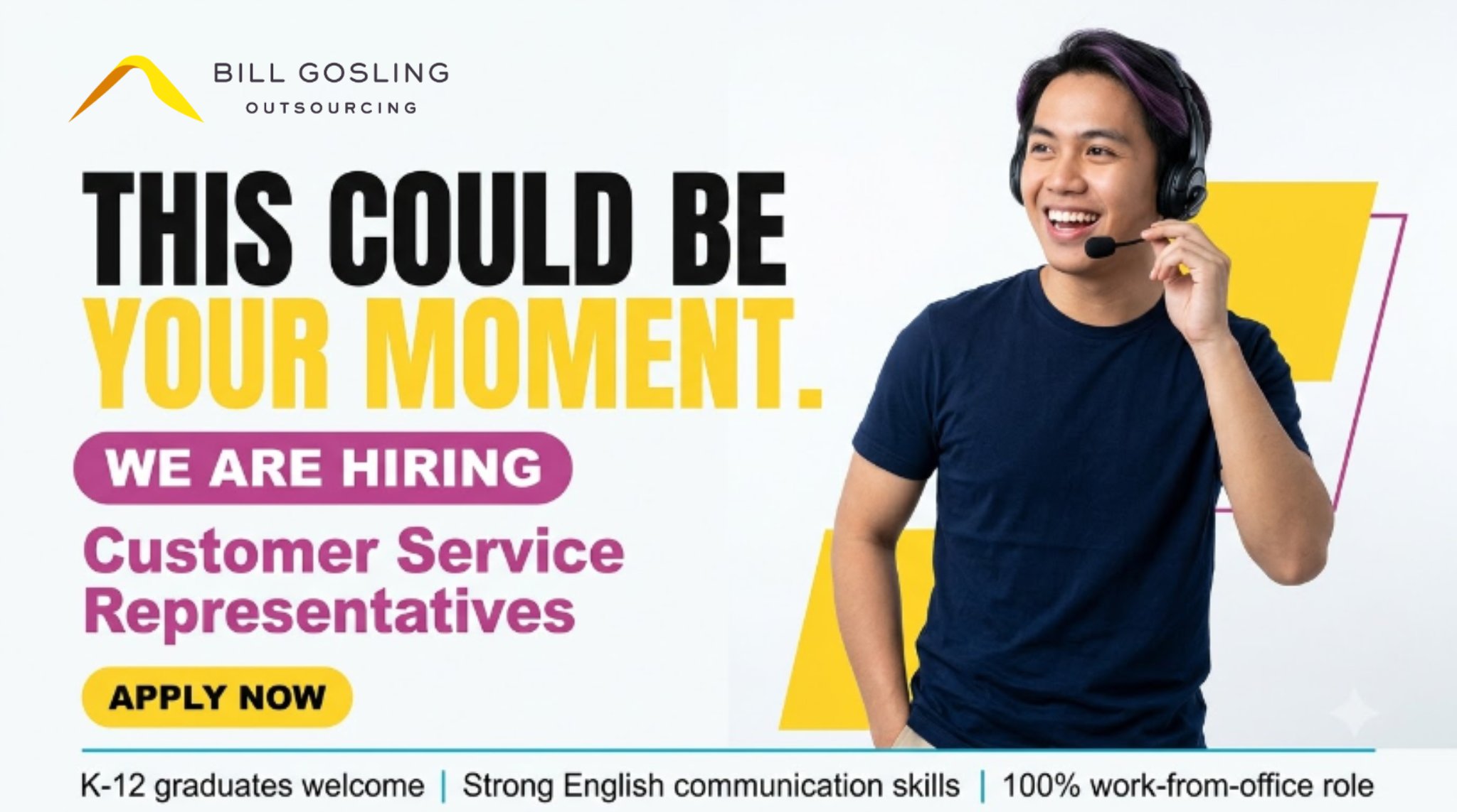 Bill Gosling Outsourcing Philippines Facebook ad: Job Application I BillGosling