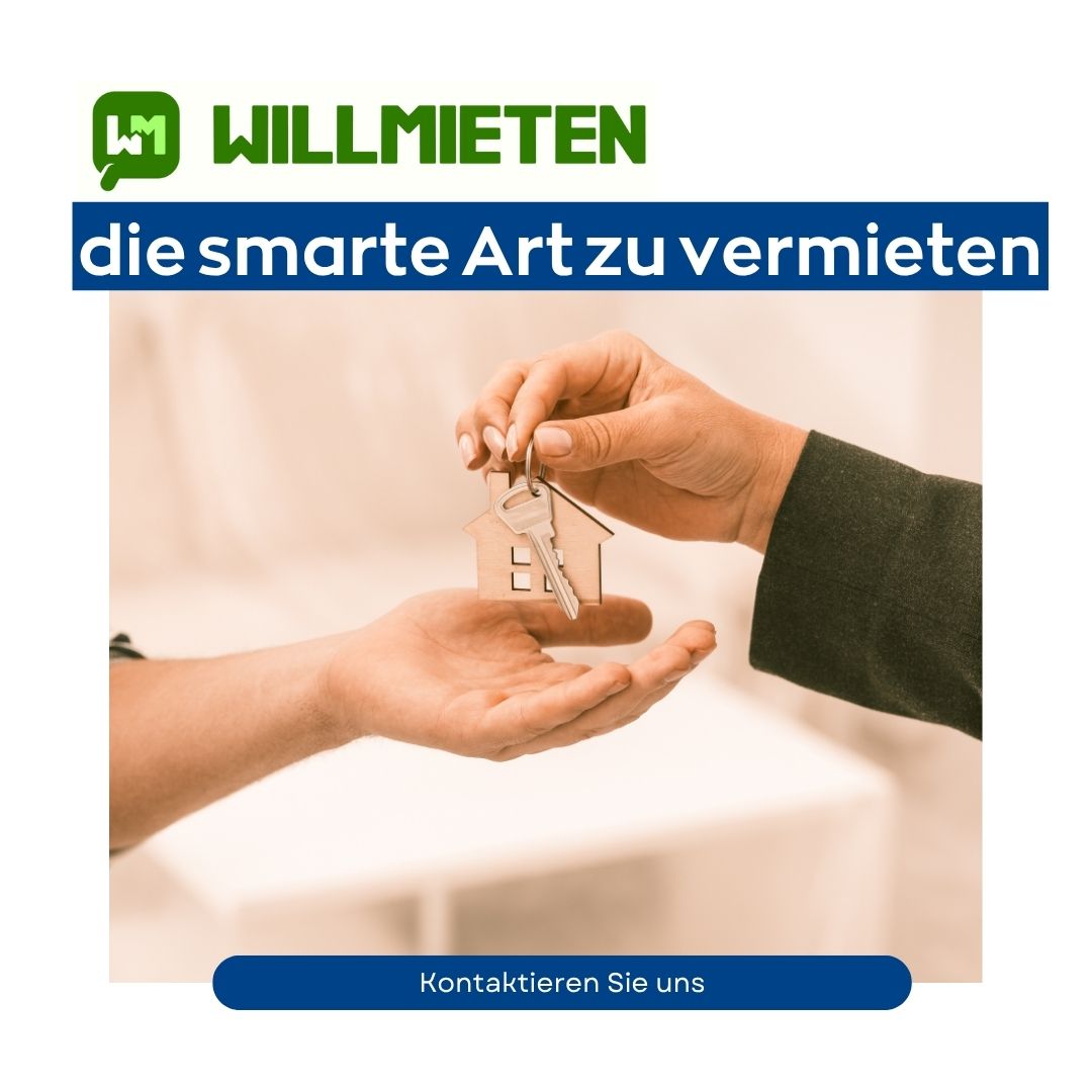 willmieten.net Facebook ad: Immobilien vermieten beginnt mit der richtigen Sichtbarkeit.