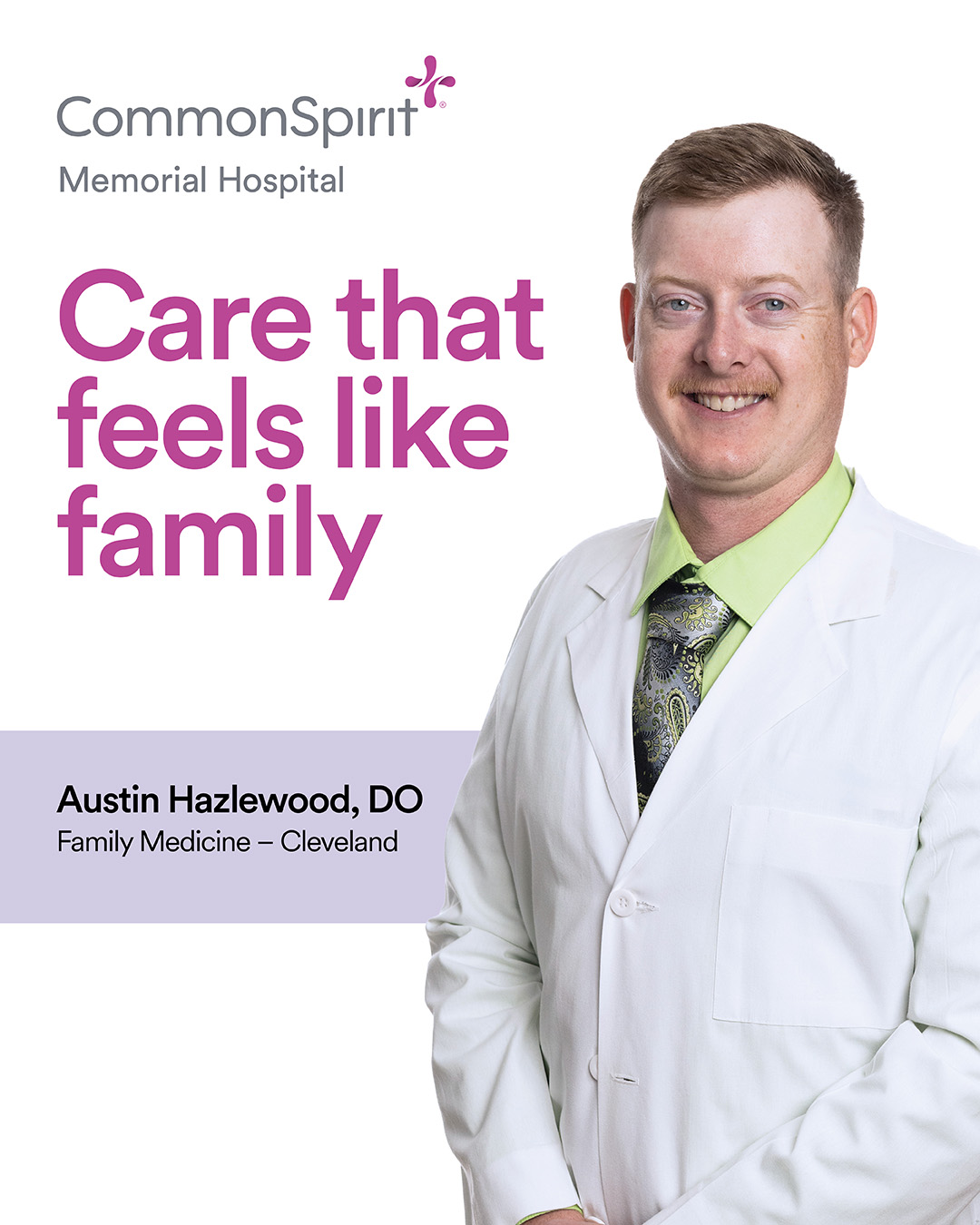 CHI Memorial Facebook ad: Austin Hazlewood, DO | Family Medicine | Cleveland, TN |…