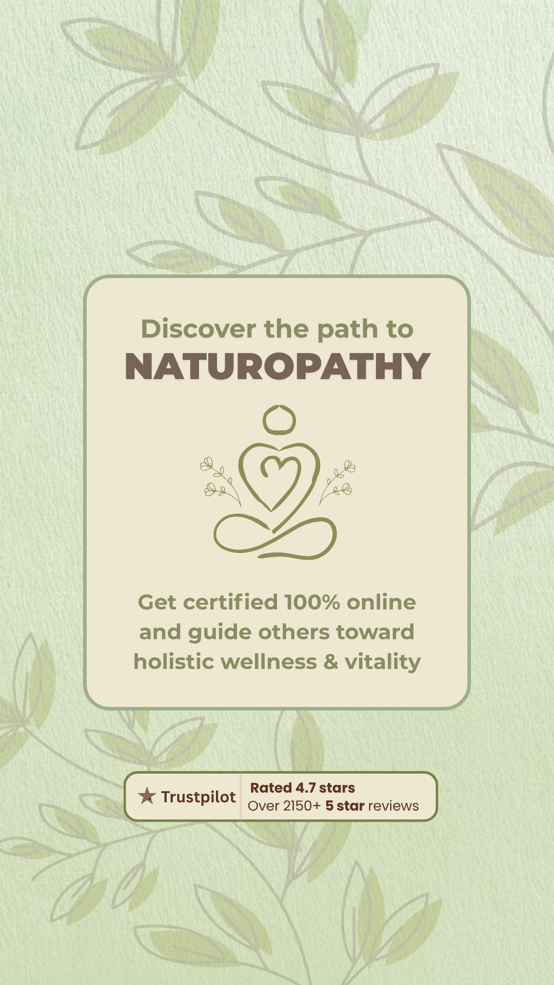 Efficient Therapist Facebook ad: Become a Certified Naturopathic Coach