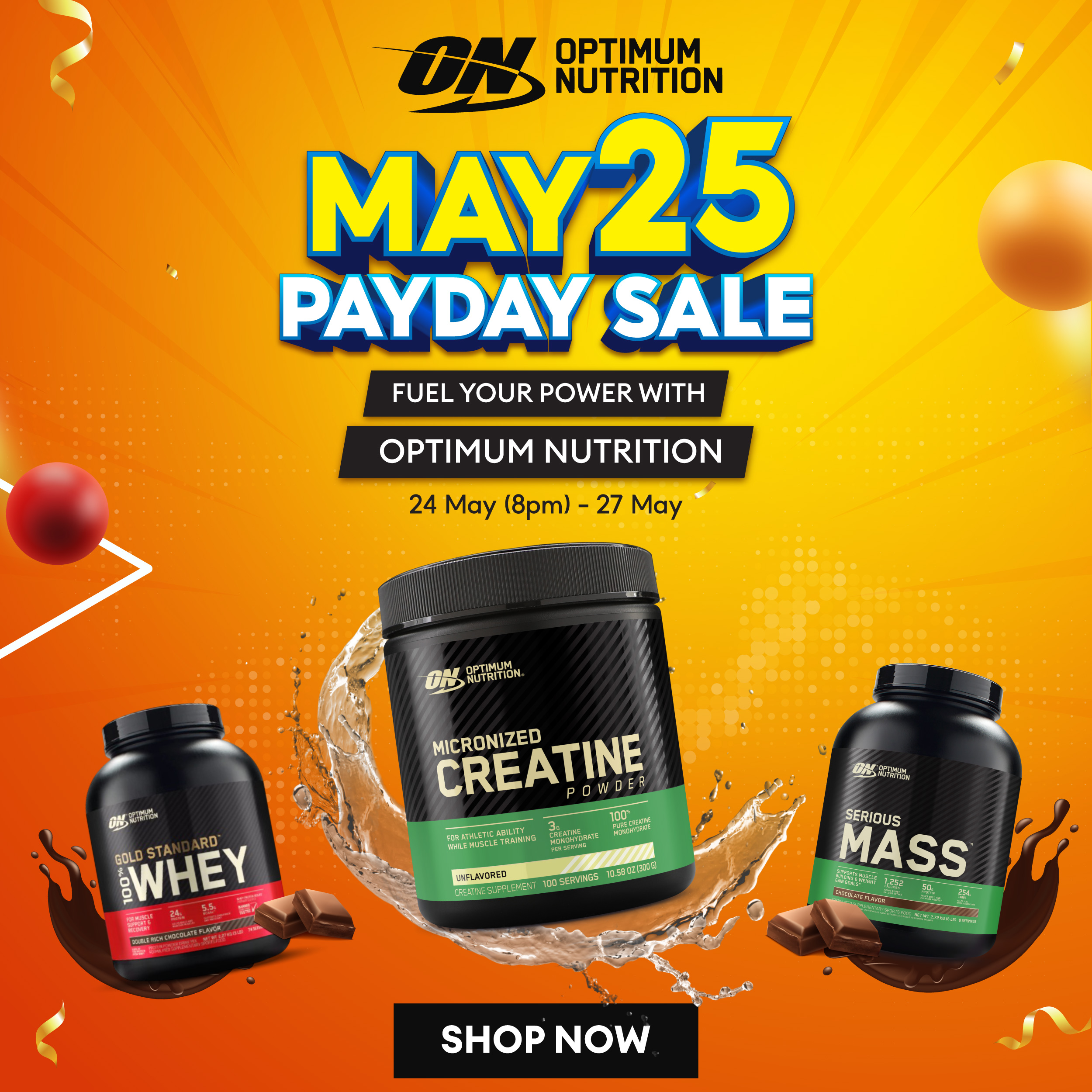 Optimum nutrition Facebook ad: Shop Optimum Nutrition on Shopee Now