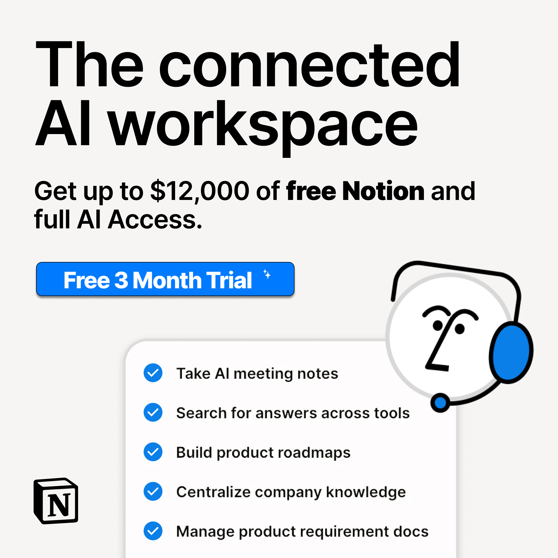 Notion Facebook ad