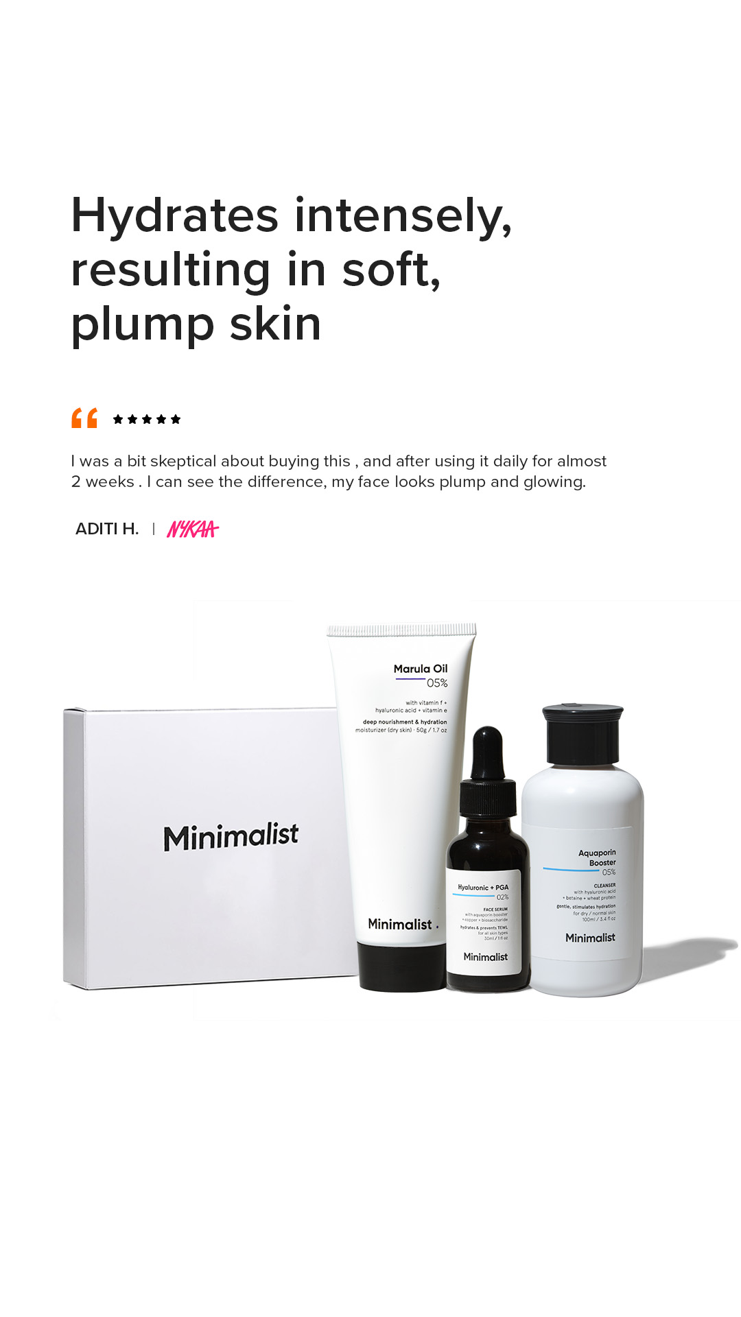 Minimalistinc Facebook ad