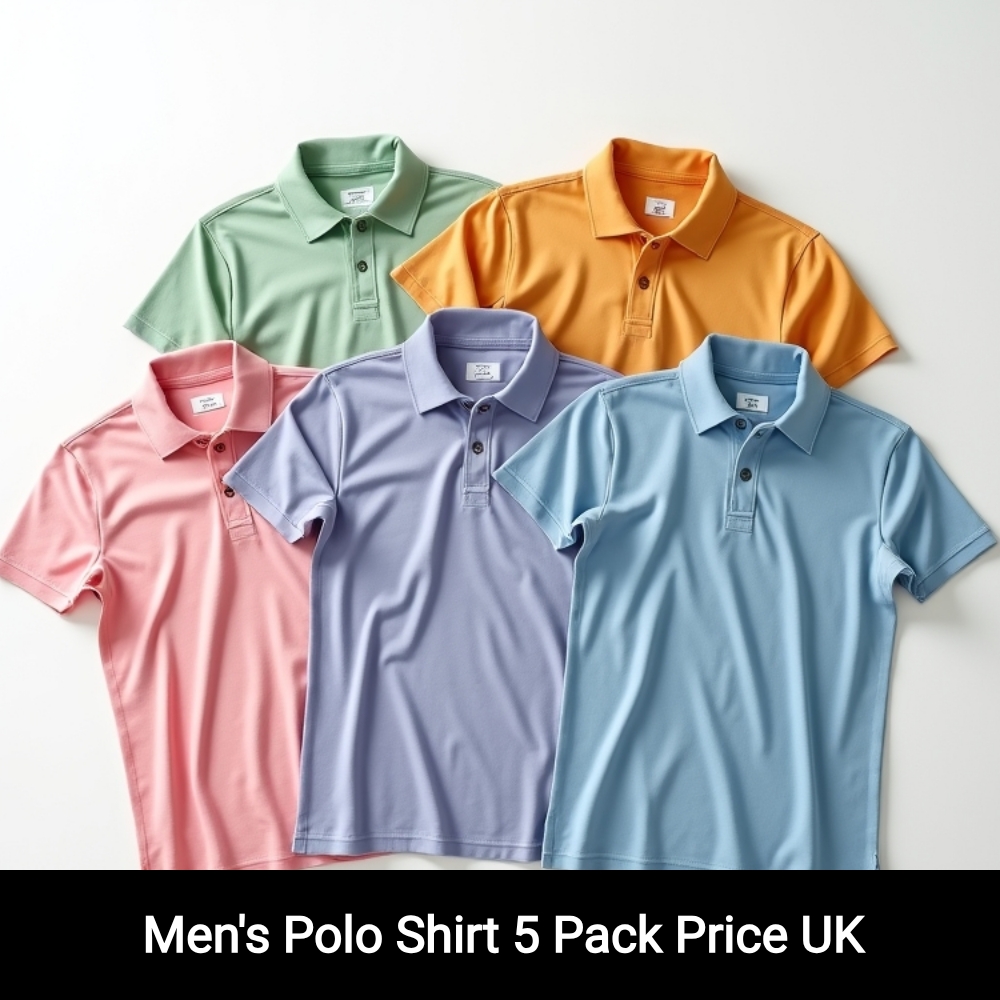 Practical Board Facebook ad: Men's Polo Shirt 5 Pack Price Uk.
