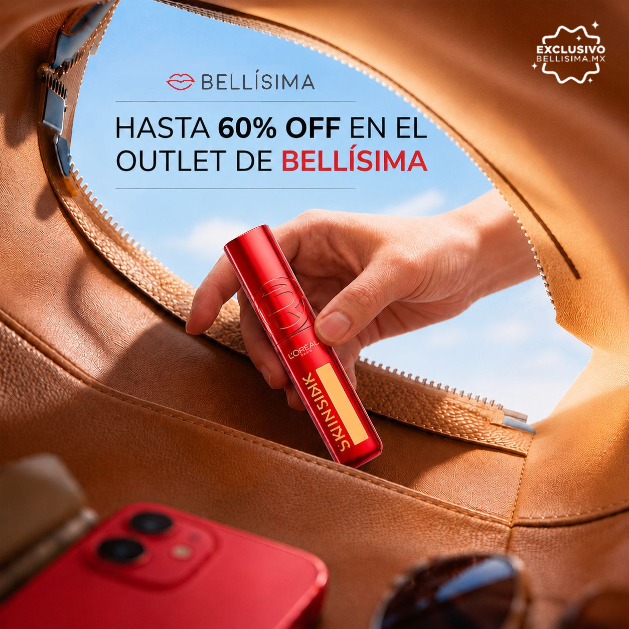 Bellisima Facebook ad: Hasta 60% OFF en el Outlet de Bellísima.