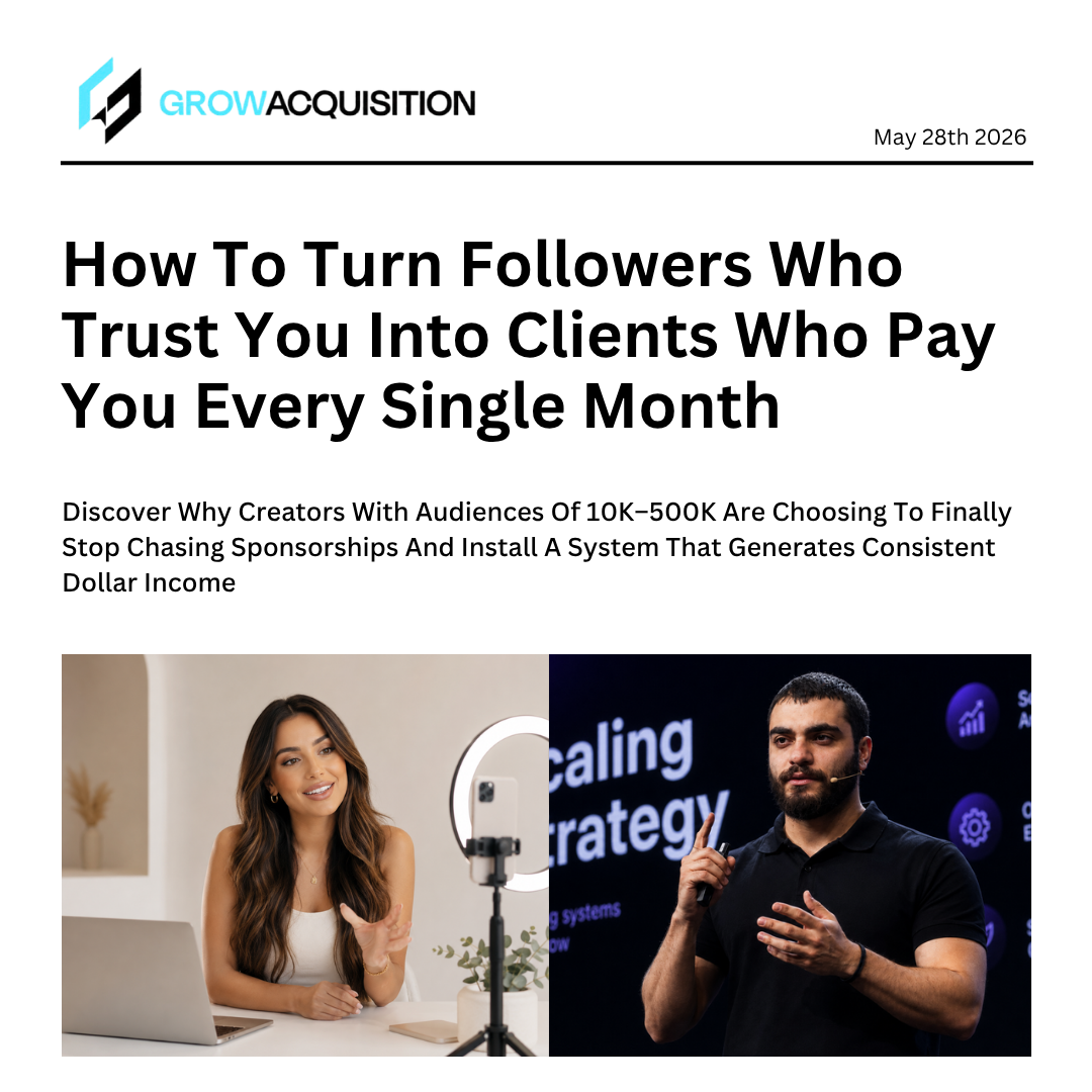 Growacq Facebook ad: The Truth About Making Money Online As A Creator In…