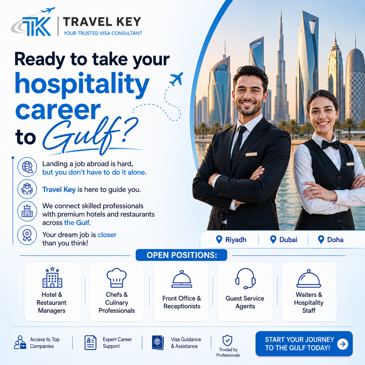 Travel Key LB Facebook ad: Your Next Career could be in KSA, UAE OR Qatar