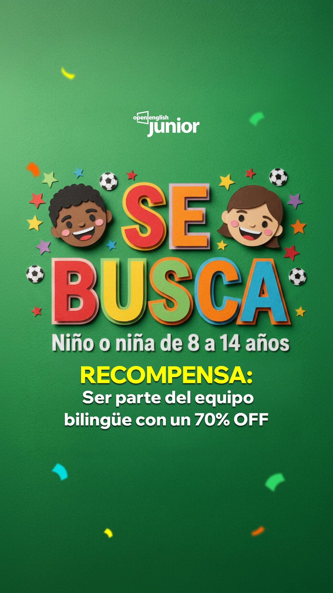 Open English Junior Facebook ad