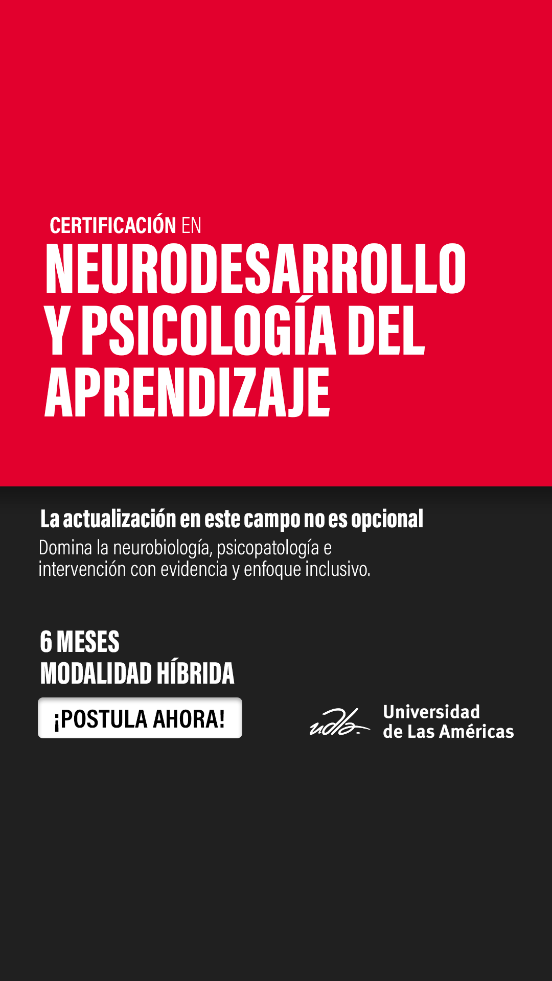 UDLA Posgrados - Educación Continua Facebook ad