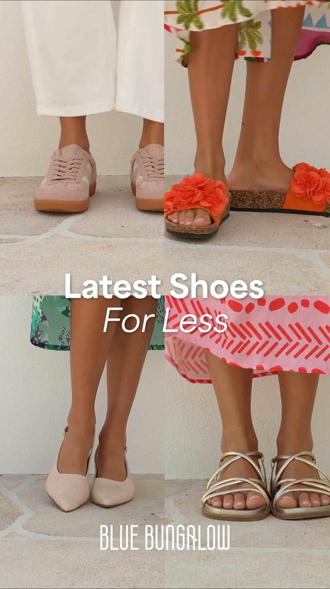 Blue Bungalow Facebook ad: Latest Shoes for Less