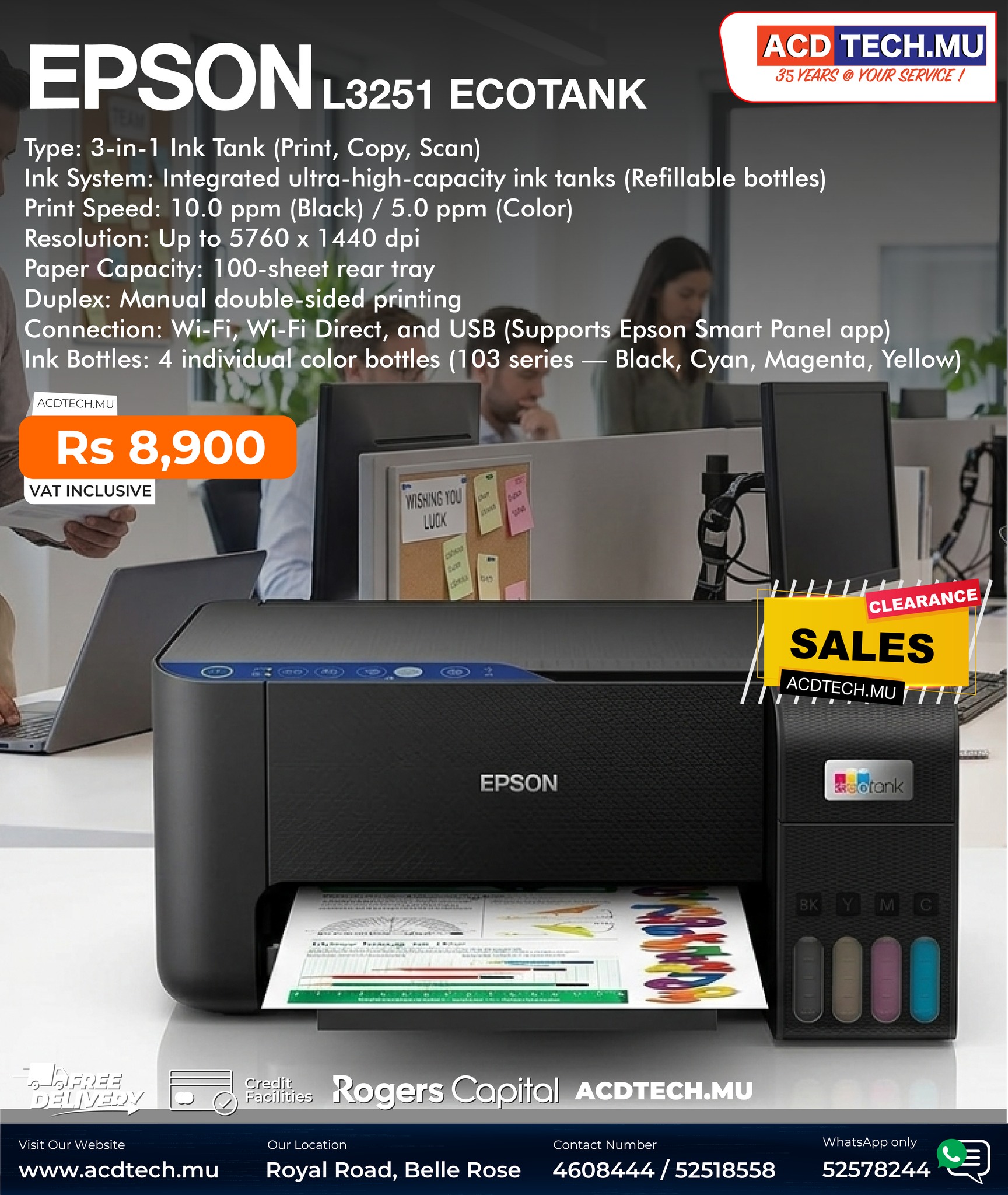 ACD TECH Facebook ad: CRAZY OFFERS @ ACDTECH.MU