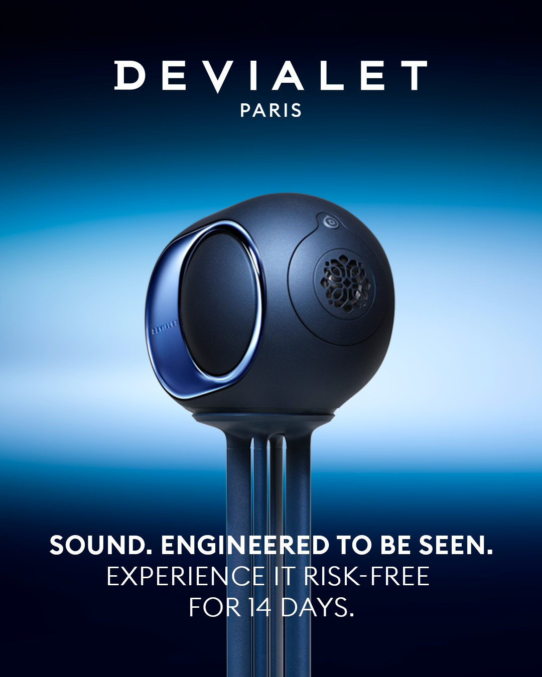Devialet Facebook ad: Sound You See. Emotion You Feel.