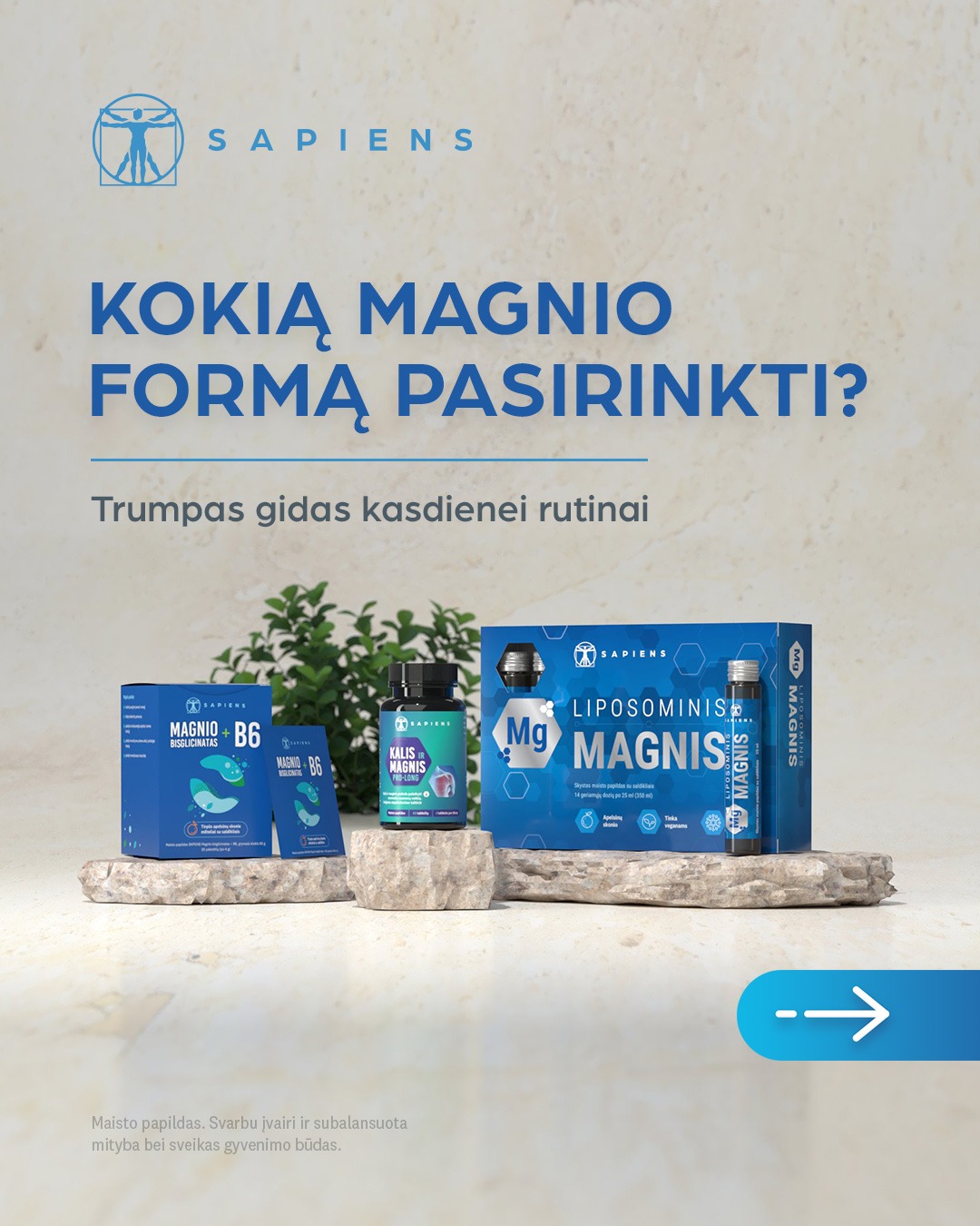 Sapiens Facebook ad: Kokią magnio formą pasirinkti?