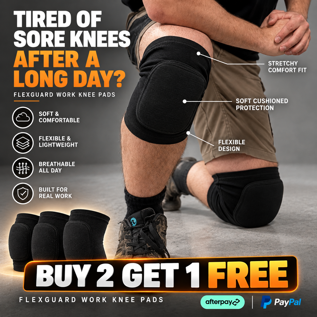 SiteGear Supply Store Facebook ad: Stock Up and Save, Buy 2, Get 1 Free.