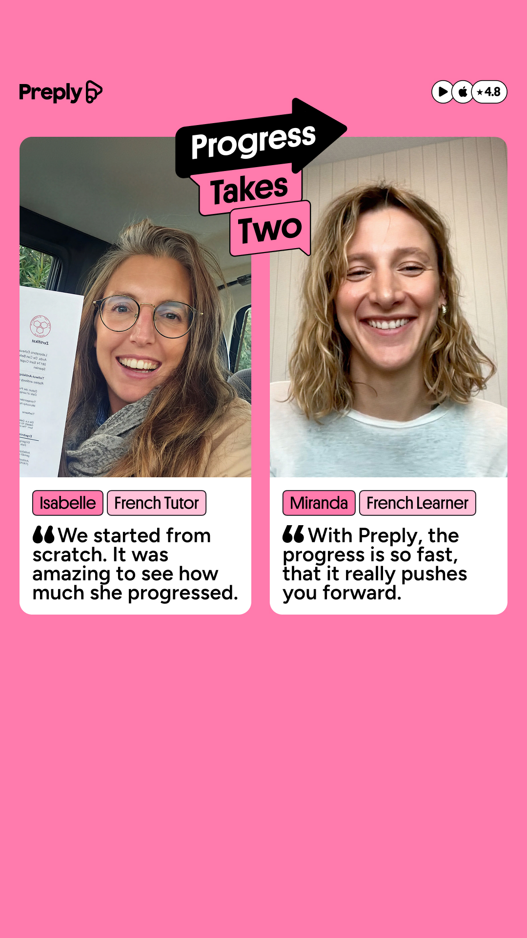 Preply Facebook ad