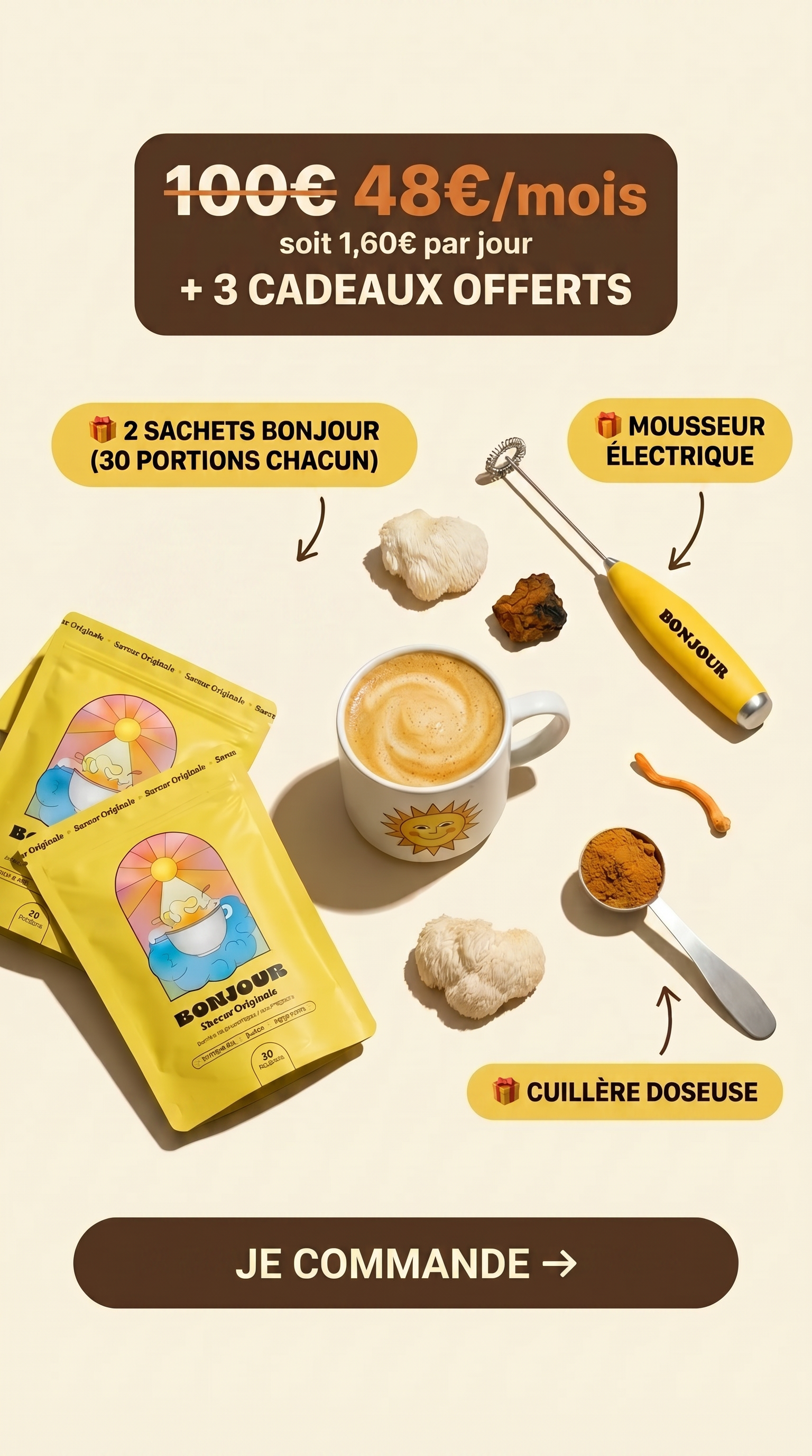 Bonjour Facebook ad