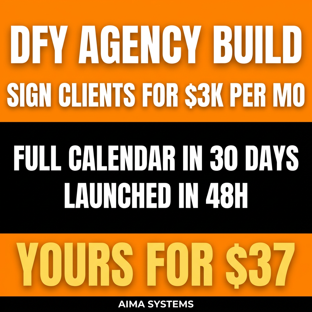 AI Agency Frameworks Facebook ad: DFY AI Marketing Agency for $37