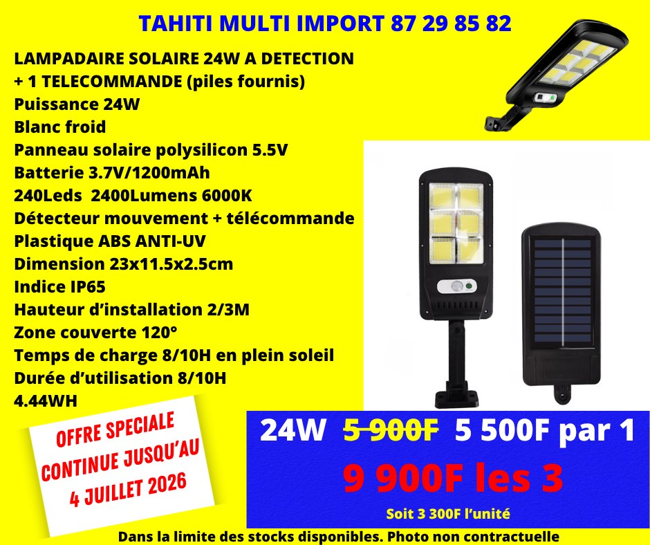 Tahiti MULTI Import Facebook ad: NOUVEL ARRIVAGE
