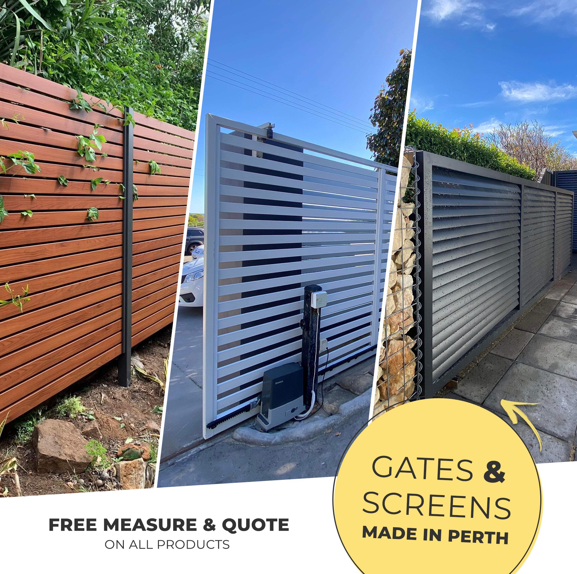 Perth Interior & Exterior Living Facebook ad: FREE Quote on Gates & Screens!