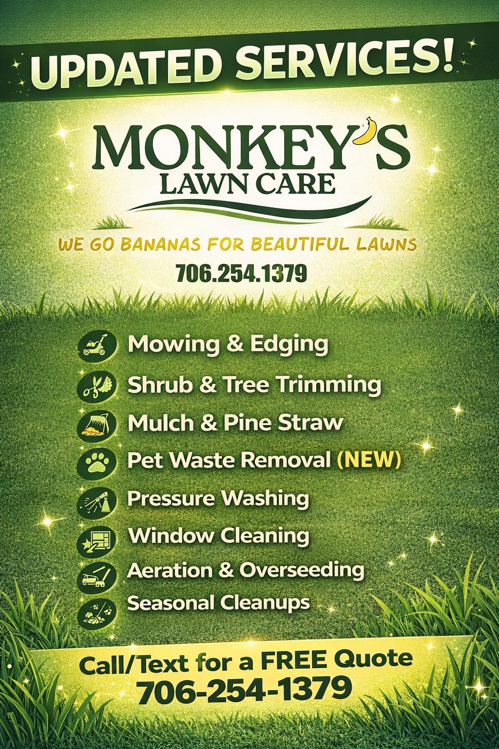 Monkey’s Lawn Care LLC Facebook ad