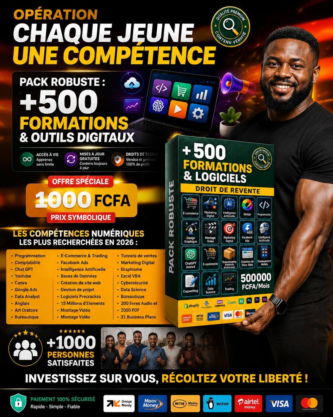Peregrinus LAB Facebook ad: PACK ROBUSTE: +500 FORMATIONS & LOGICIELS