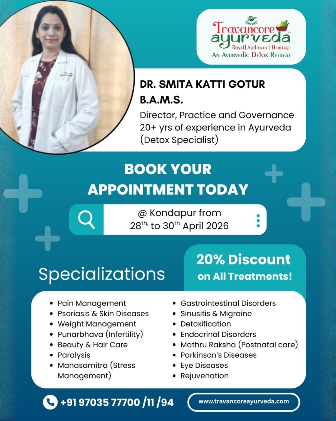 Travancore Ayurveda Facebook ad: Meet a 20+ Years Ayurveda Expert, Now in…