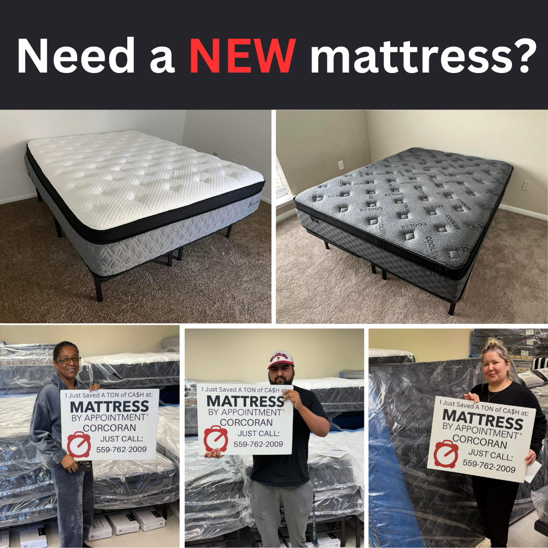 Mattress By Appointment Corcoran Facebook ad: Corcoran Mattress Blowout, From $10 Down