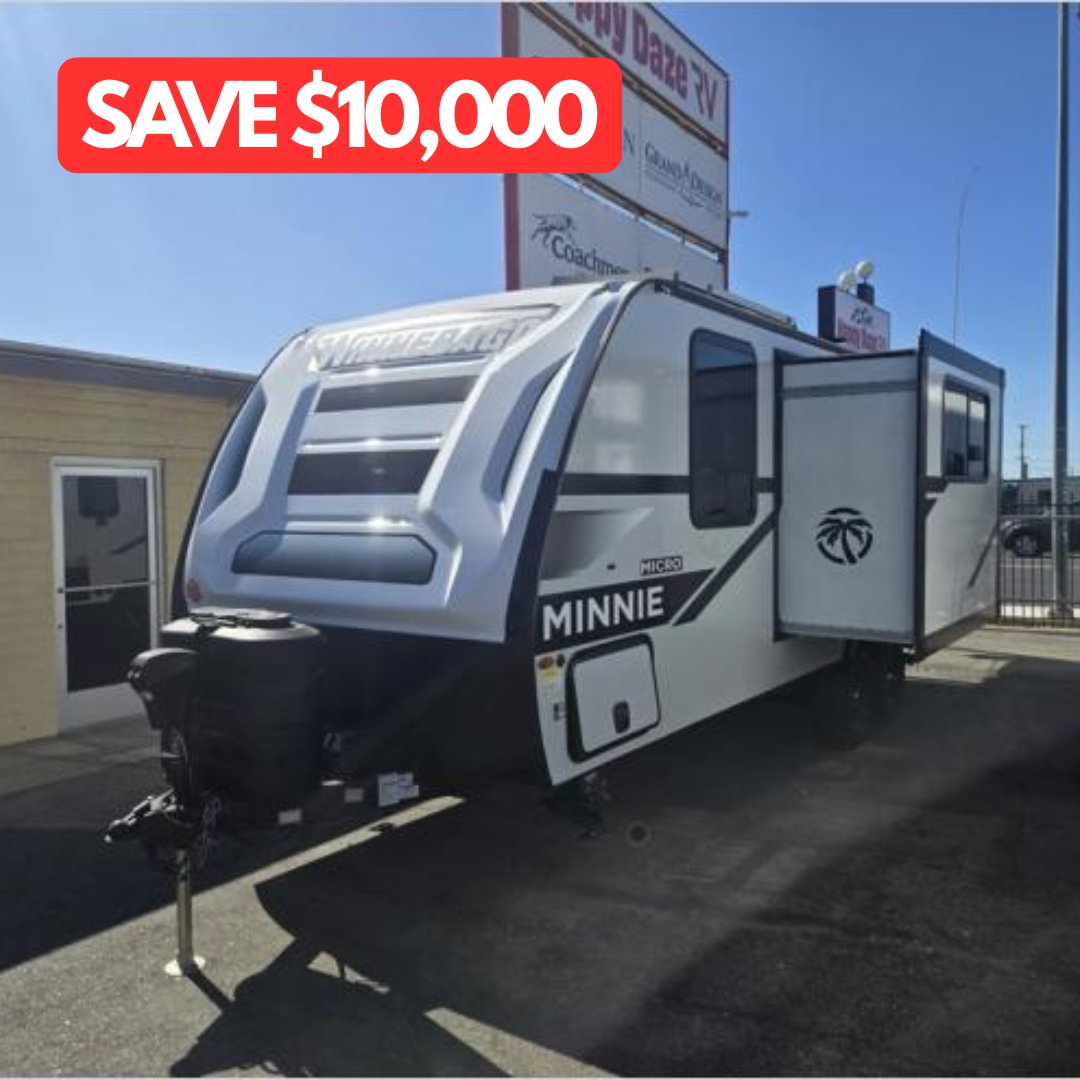 Happy Daze RV's Facebook ad: Shop new and used RVs.