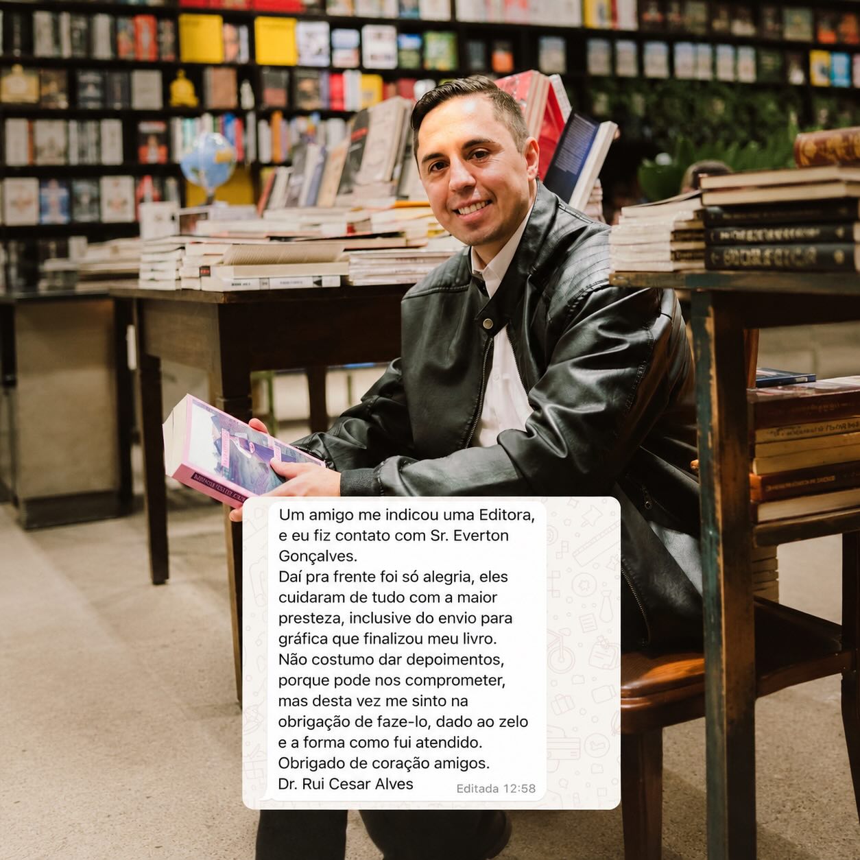 Everton Gonçalves GhostWriter Facebook ad: Prossigo na missão de escrever e editar livros.