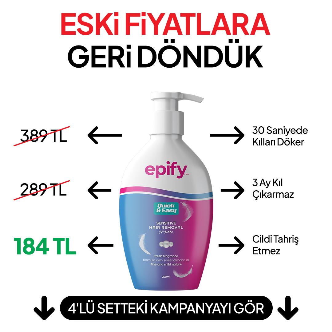 Epify ile kılsız hayat Facebook ad
