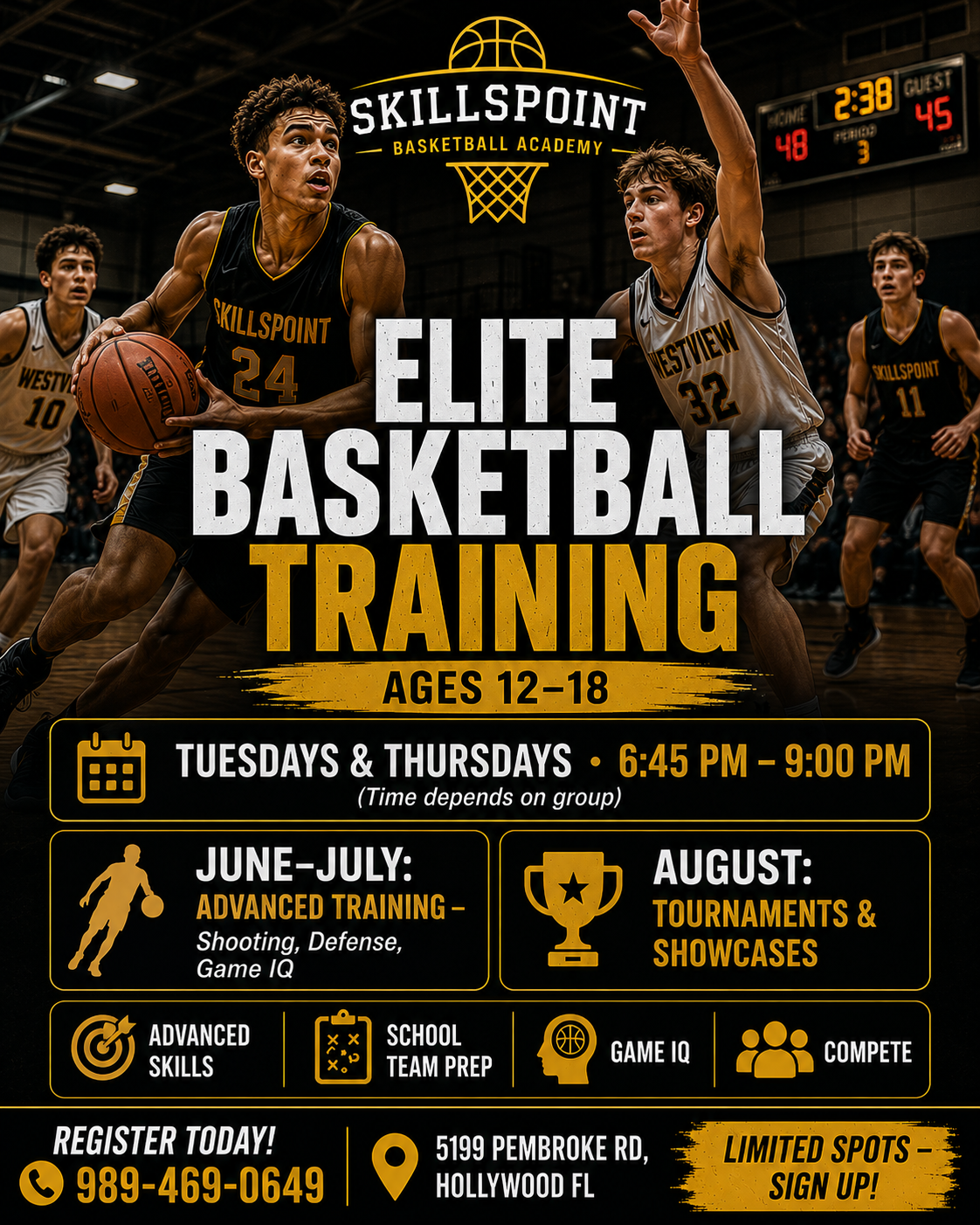 PS Basketball Skool Facebook ad: Elite Basketball Training