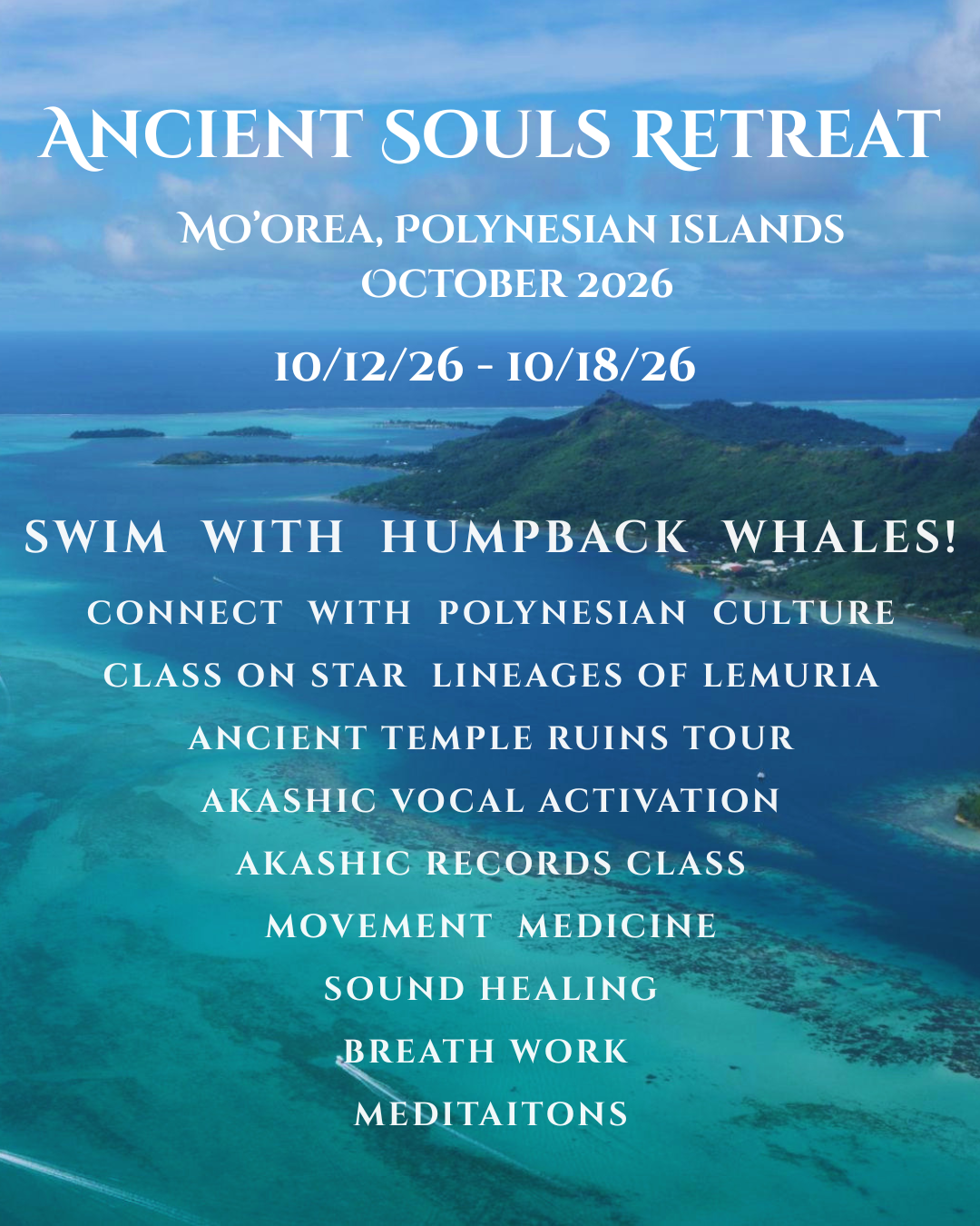 Ancient Souls Retreat Facebook ad: Do you dream of swimming with humpback whales?