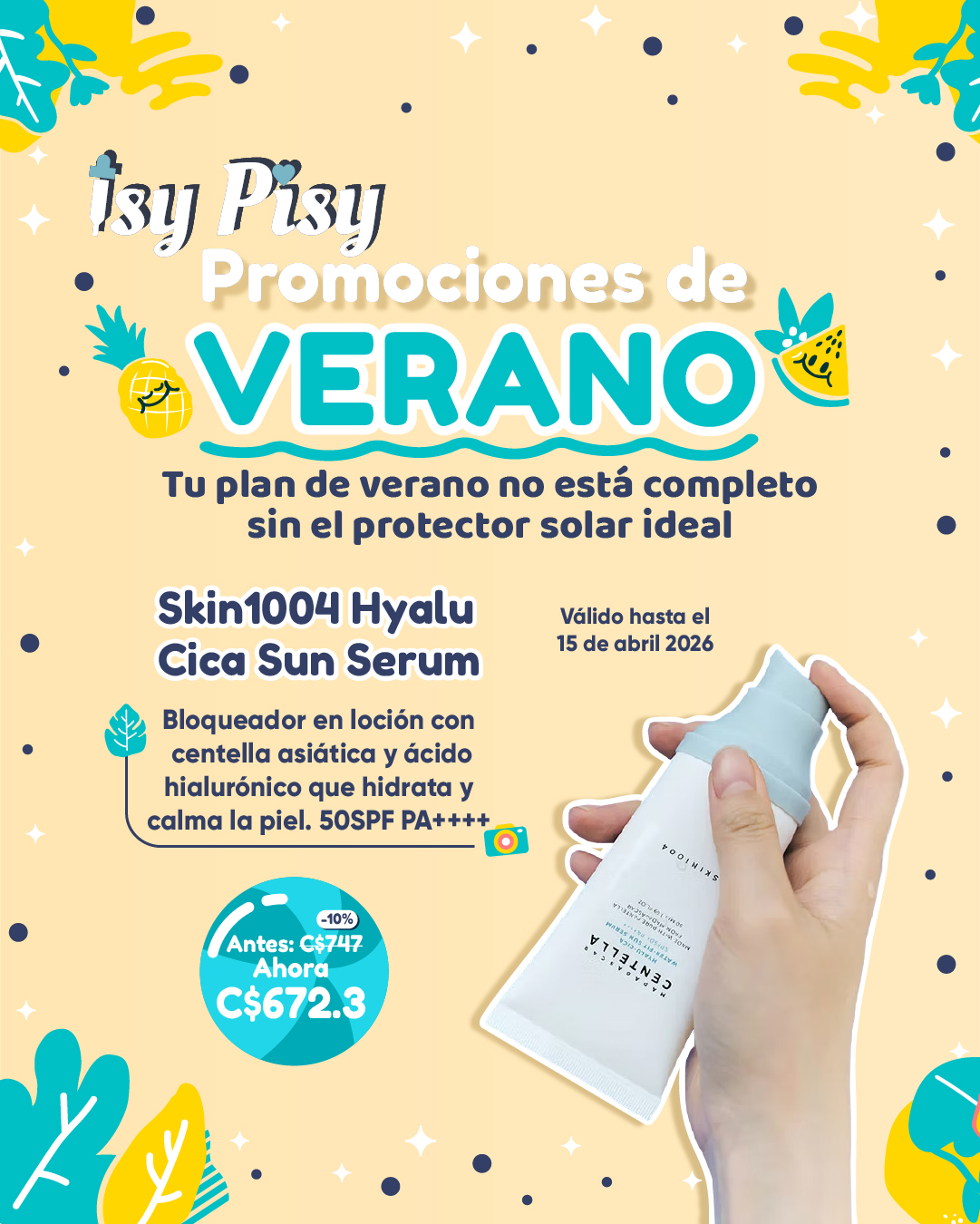 Isy Pisy Facebook ad: ¡Tu piel lista para el verano!