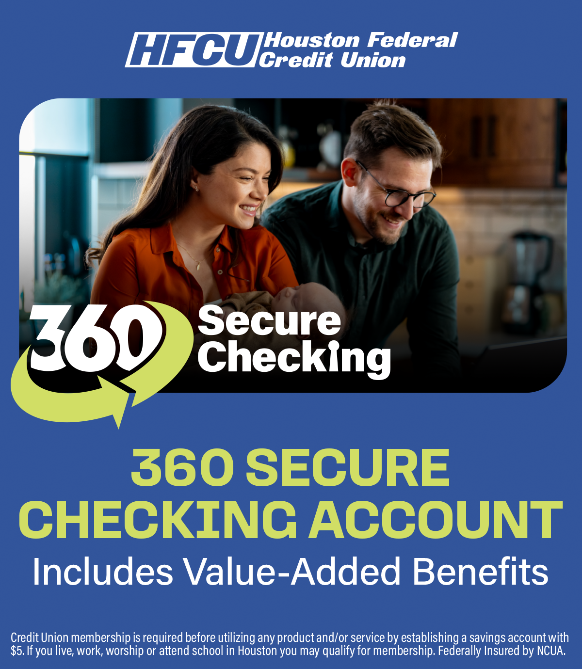 Houston Federal Credit Union Facebook ad from Jul 1, 2026