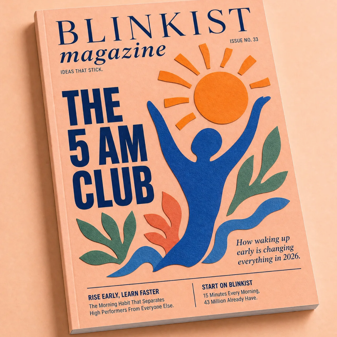 Blinkist Facebook ad: Thousands Swear By The 5 AM Club Morning Routine. I Tried…