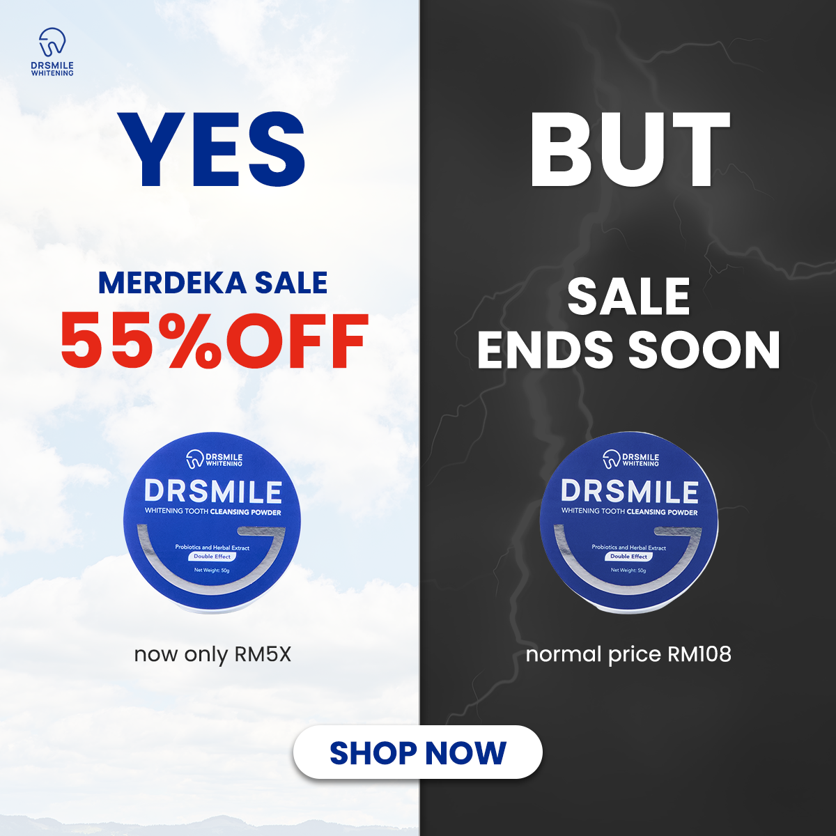 Dr Smile Whitening Solution Facebook ad