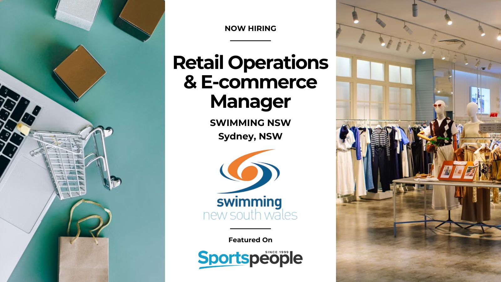 Sportspeople - Australia's Largest Sports Jobsite Facebook ad: Retail Operations & E-commerce Manager | Swimming NSW