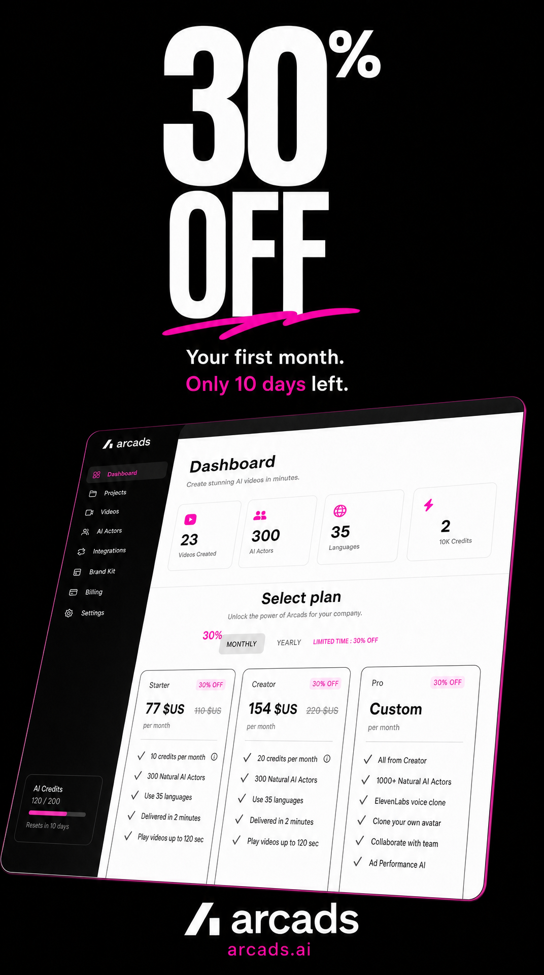 Arcads AI - Newsletter   Facebook ad