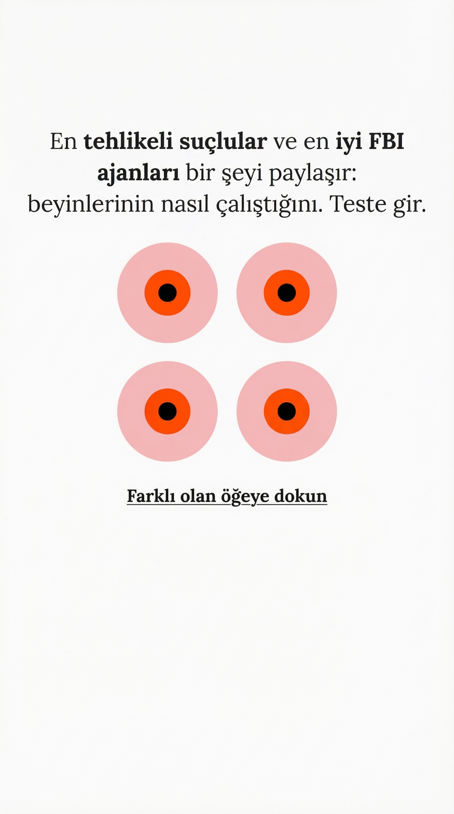 International Brain Test Facebook ad