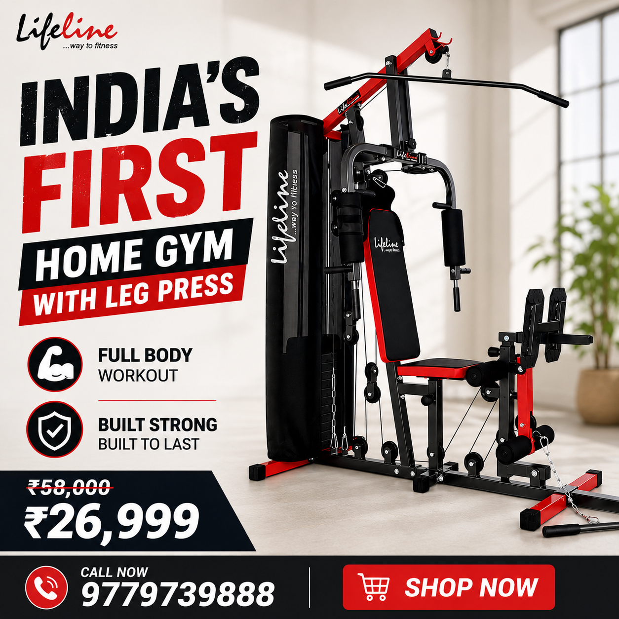 Lifeline Fitness Facebook ad: Chat with us
