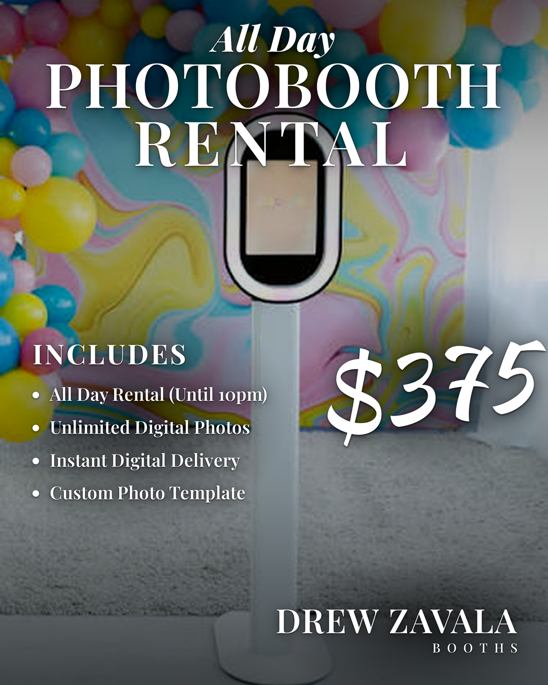 Drew Zavala Booths Facebook ad from Jun 5, 2026