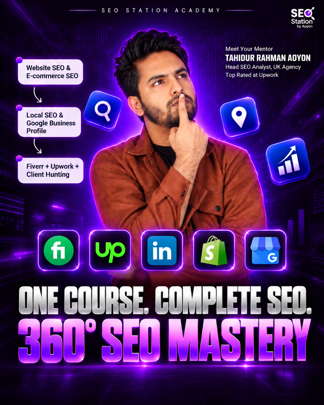SEO Station by Aoyon Facebook ad: বাংলাদেশের প্রথম AI Driven 360 SEO Course