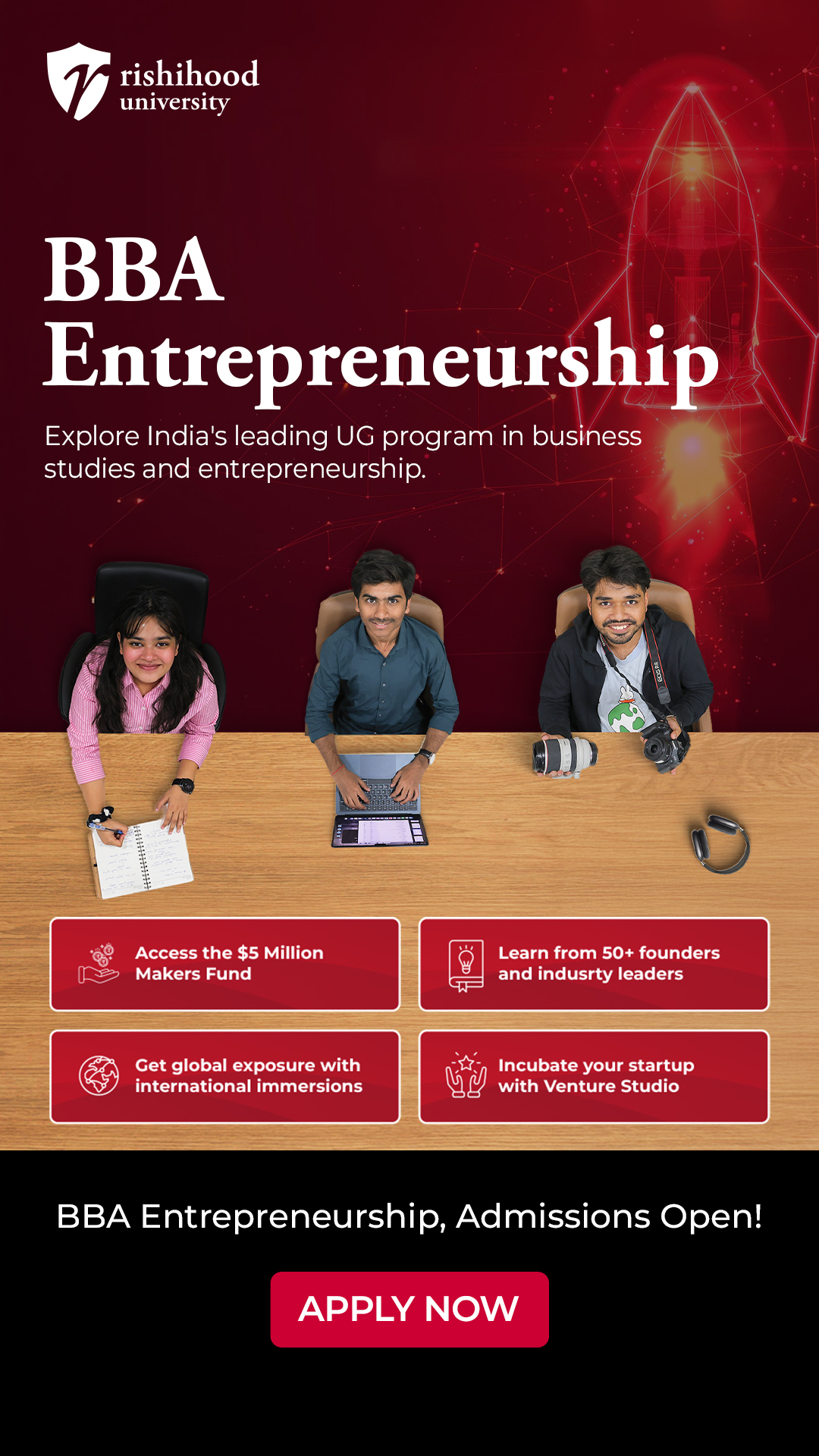 Rishihood University Facebook ad