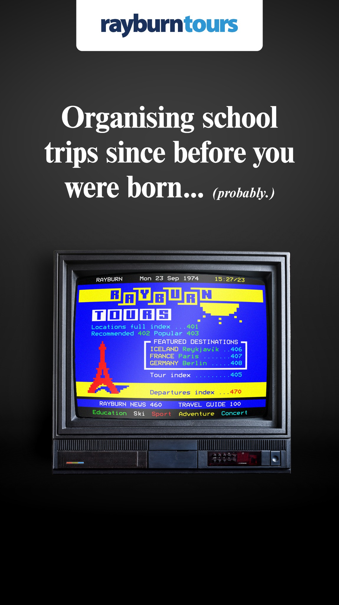 Rayburn Tours Facebook ad from Jun 11, 2026