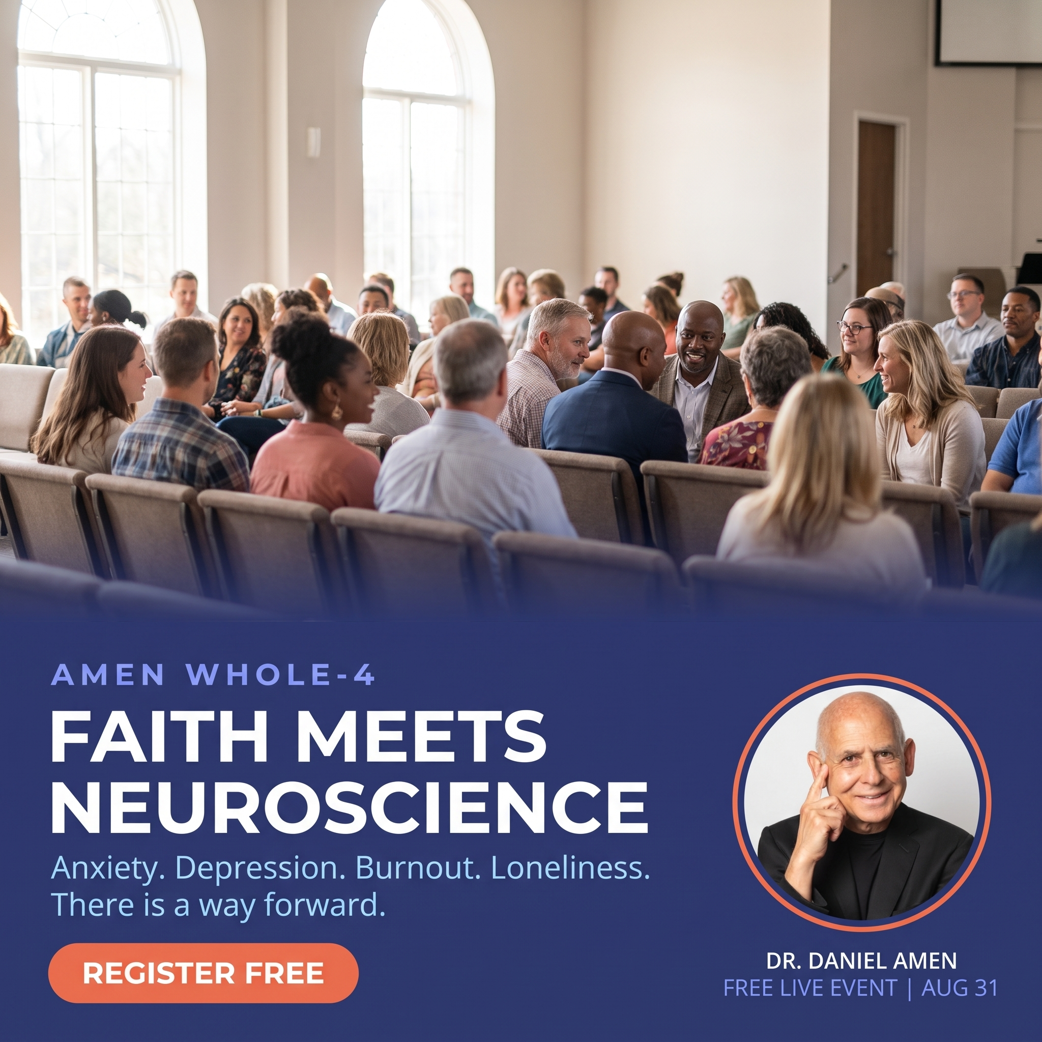 Amen University Facebook ad: Faith Meets Neuroscience