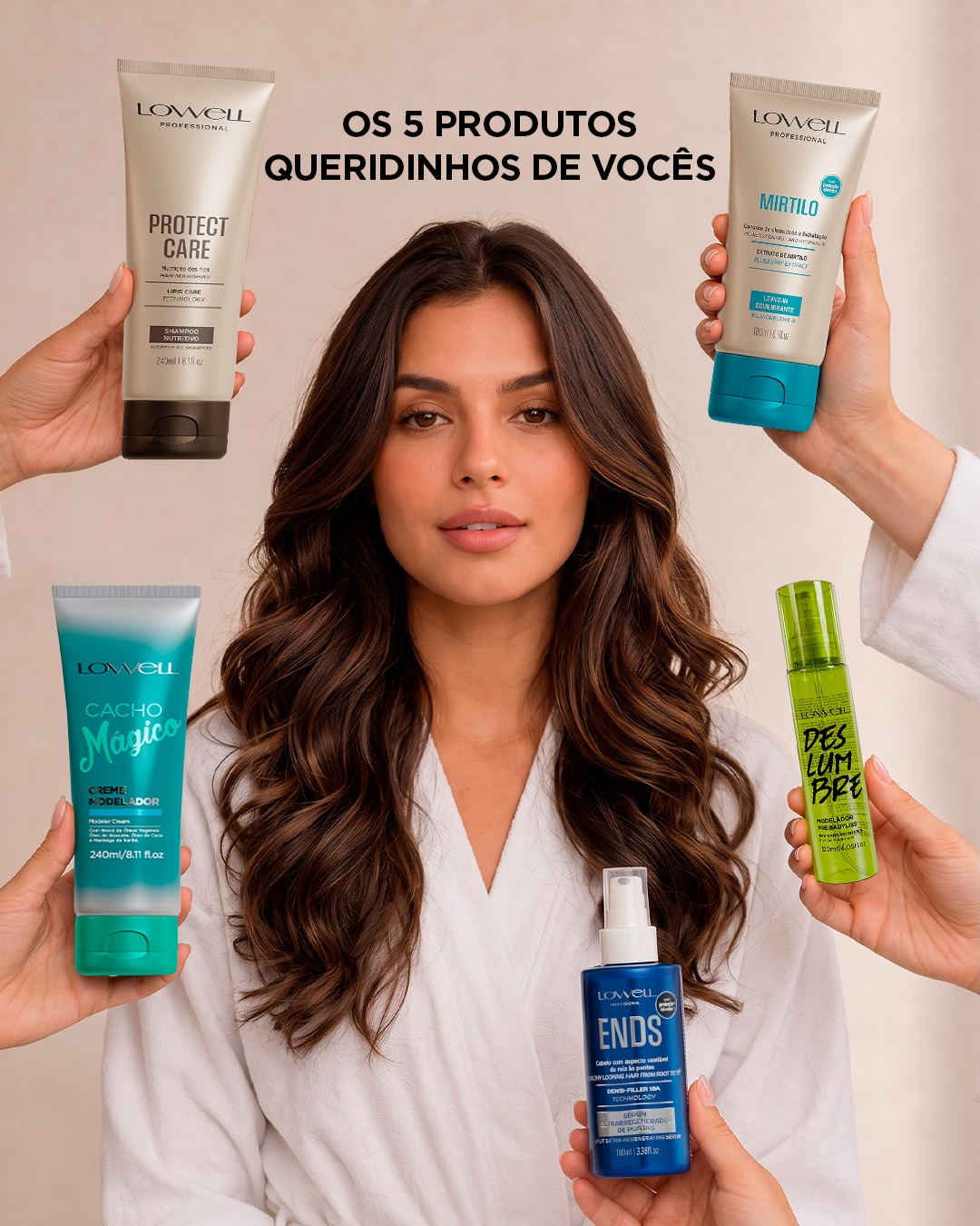 Lowell Cosméticos do Brasil. Facebook ad: Os queridinhos de vocês estão aqui!