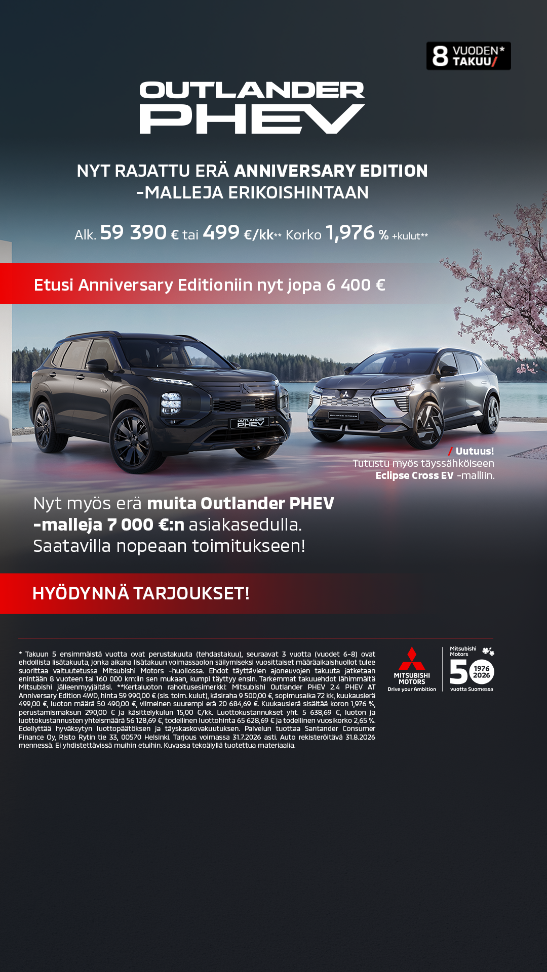 Mitsubishi Suomi Facebook ad from Jul 3, 2026
