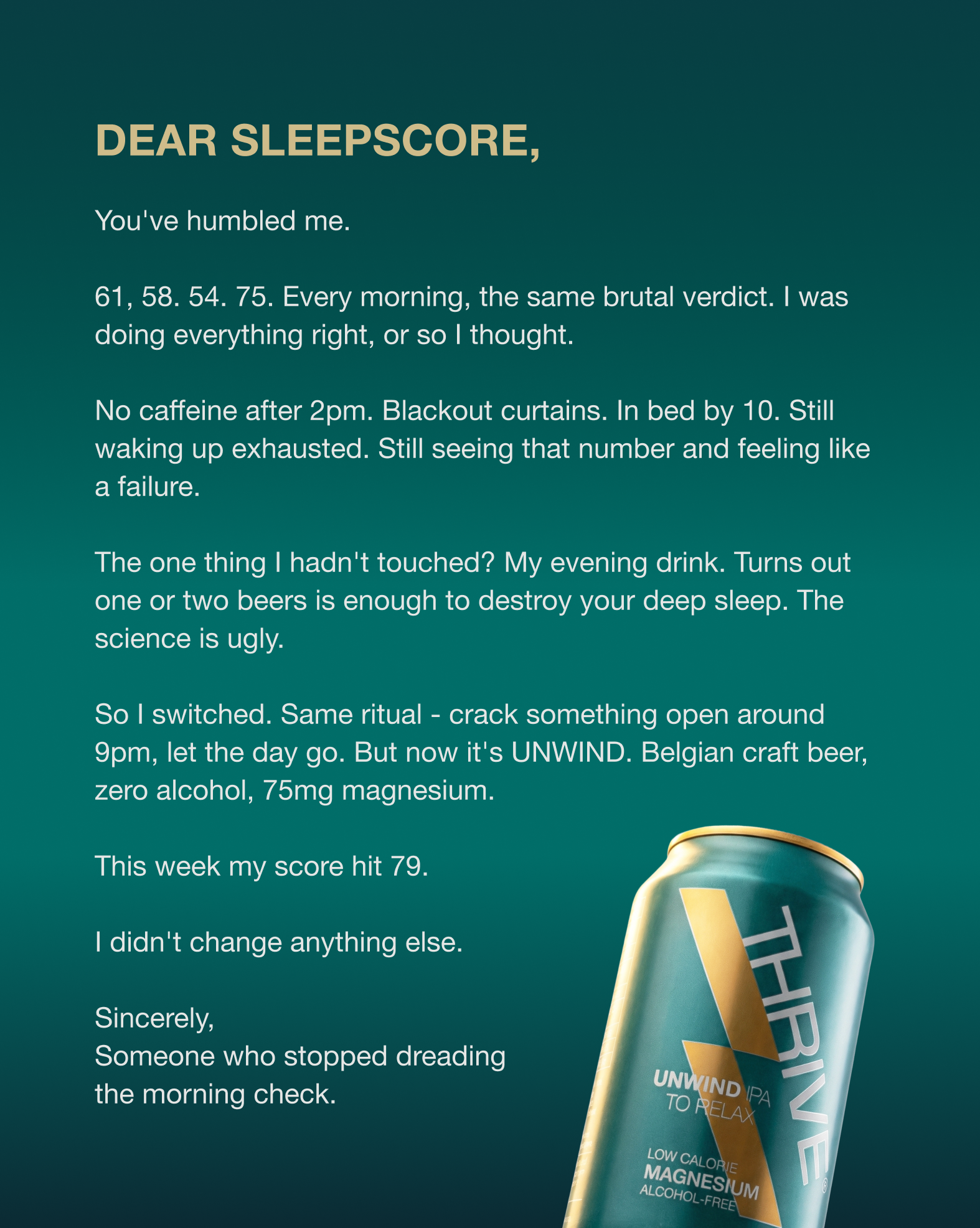 Thrive Beer Facebook ad