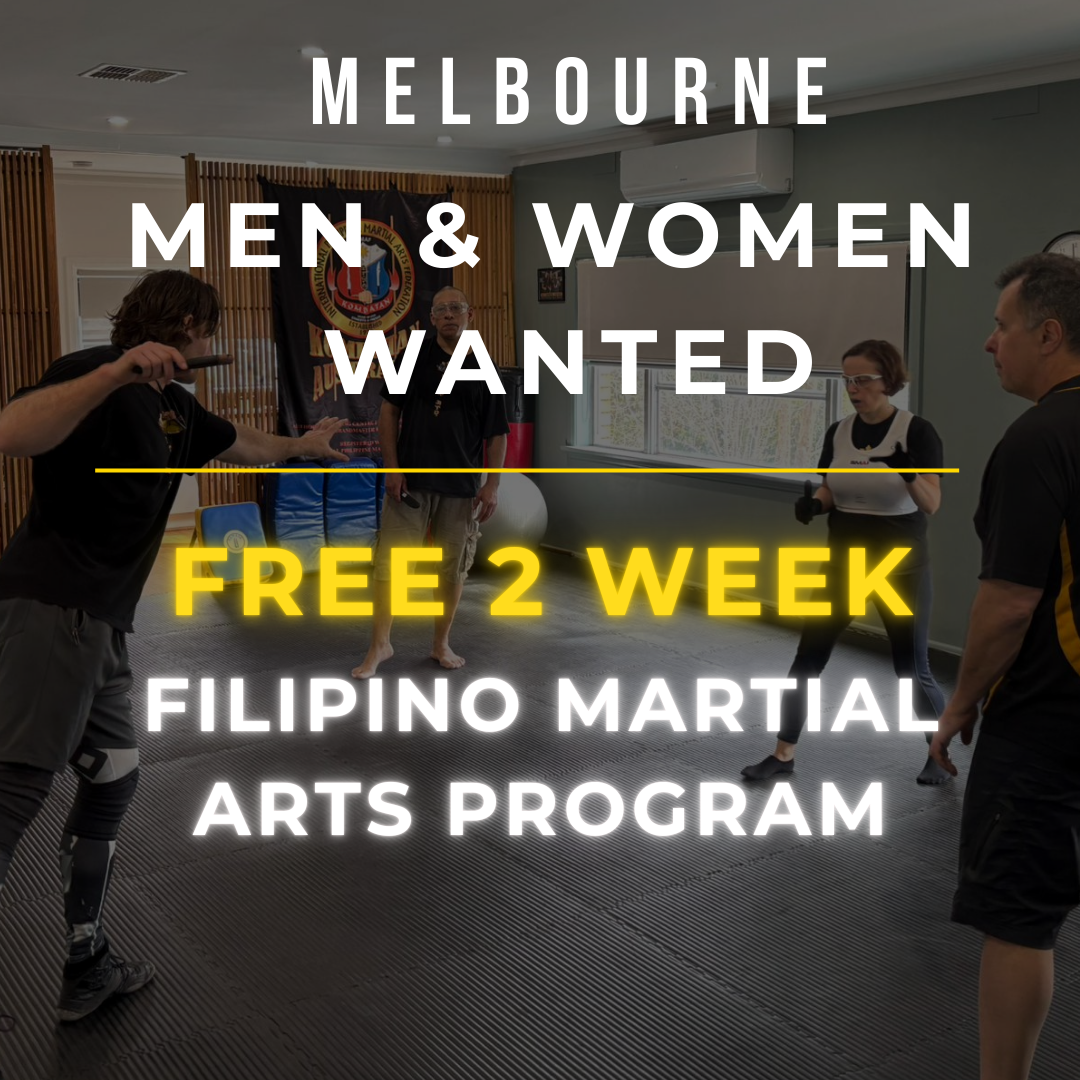 KALI 3D International Facebook ad: FREE 2-Week Filipino Martial Arts Program