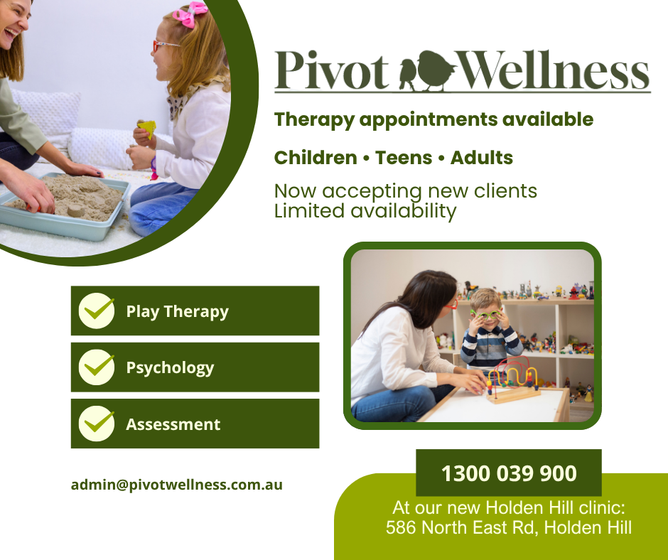 Pivot Wellness Facebook ad: We currently have a small number of therapy…